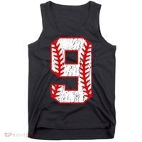 9th Birthday Baseball Big Number Nine 9 Year Old Tank Top thumb 0