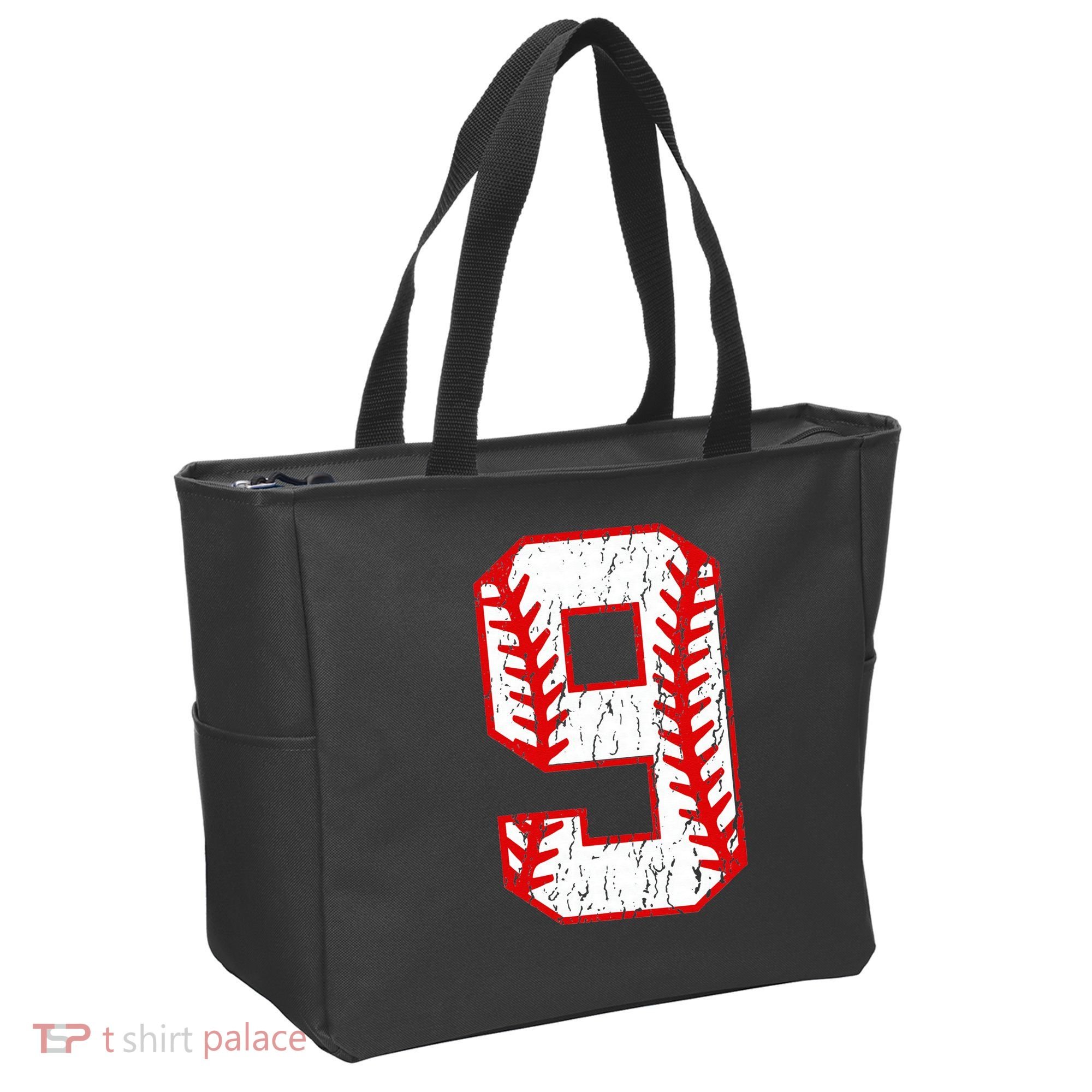 9th Birthday Baseball Big Number Nine 9 Year Old Tote Bag