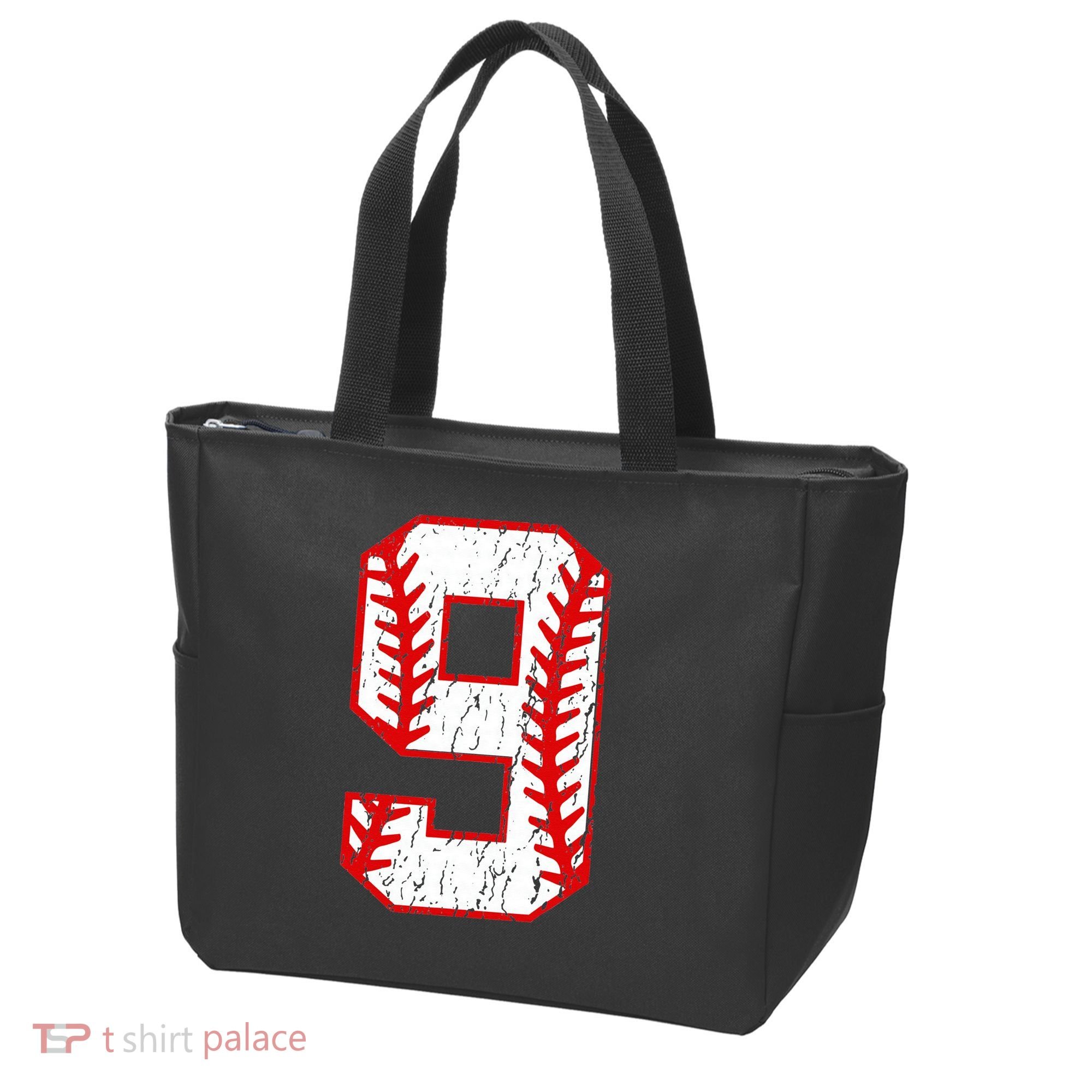 9th Birthday Baseball Big Number Nine 9 Year Old Tote Bag