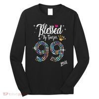 99th Birthday Blessed By God For 99 Years Anniversary Long Sleeve Shirt thumb 0