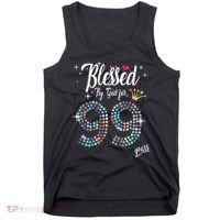 99th Birthday Blessed By God For 99 Years Anniversary Tank Top thumb 0