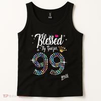 99th Birthday Blessed By God For 99 Years Anniversary Tank Top thumb 2
