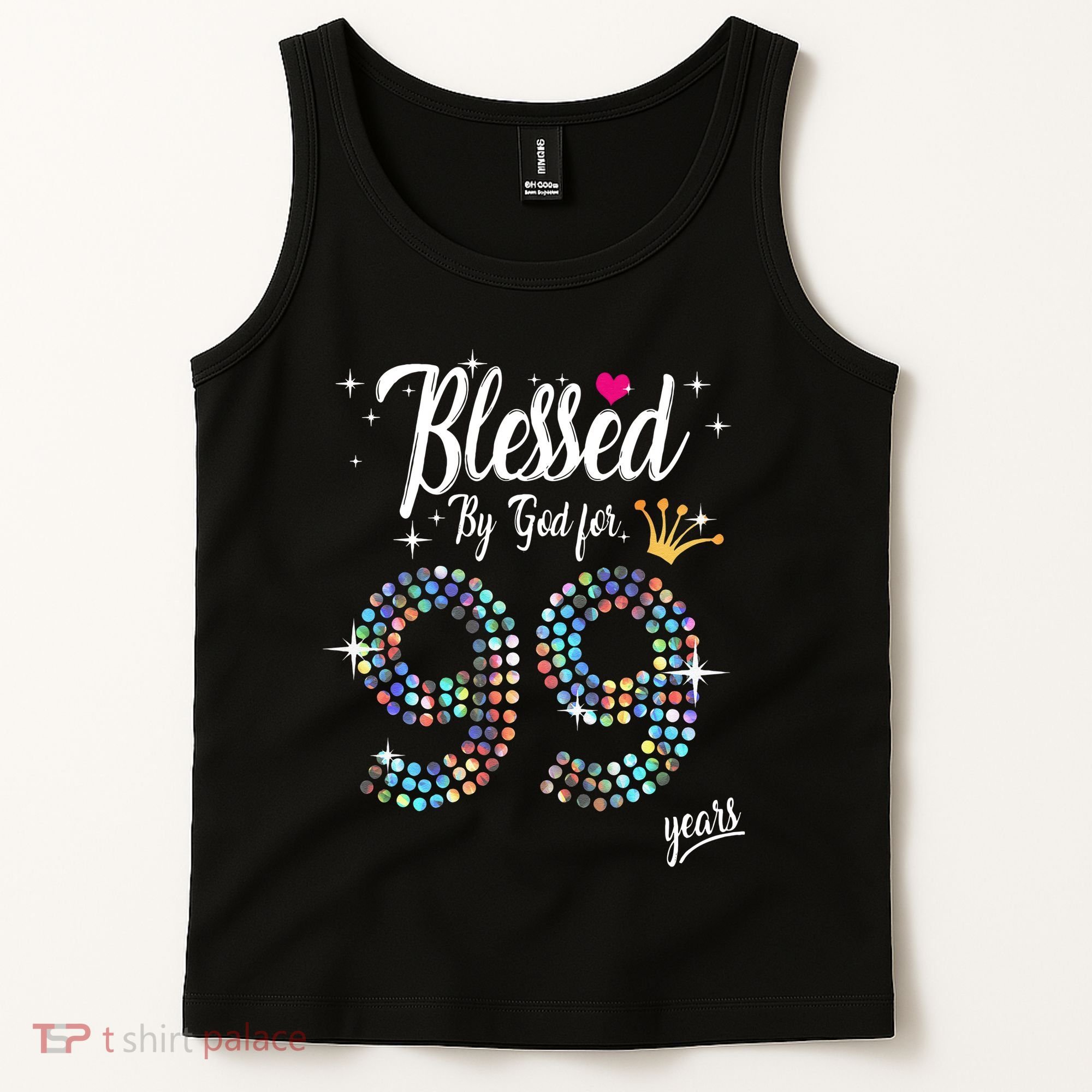 99th Birthday Blessed By God For 99 Years Anniversary Tank Top