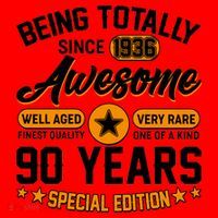 90th Birthday Being Totally Awesome Since 1936 Special Edition  Santa Hat thumb 1