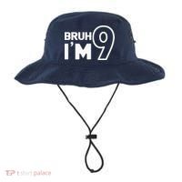 9th Birthday Bruh I’m 9 Year Old Nine Nineth Party Bucket Hat thumb 0