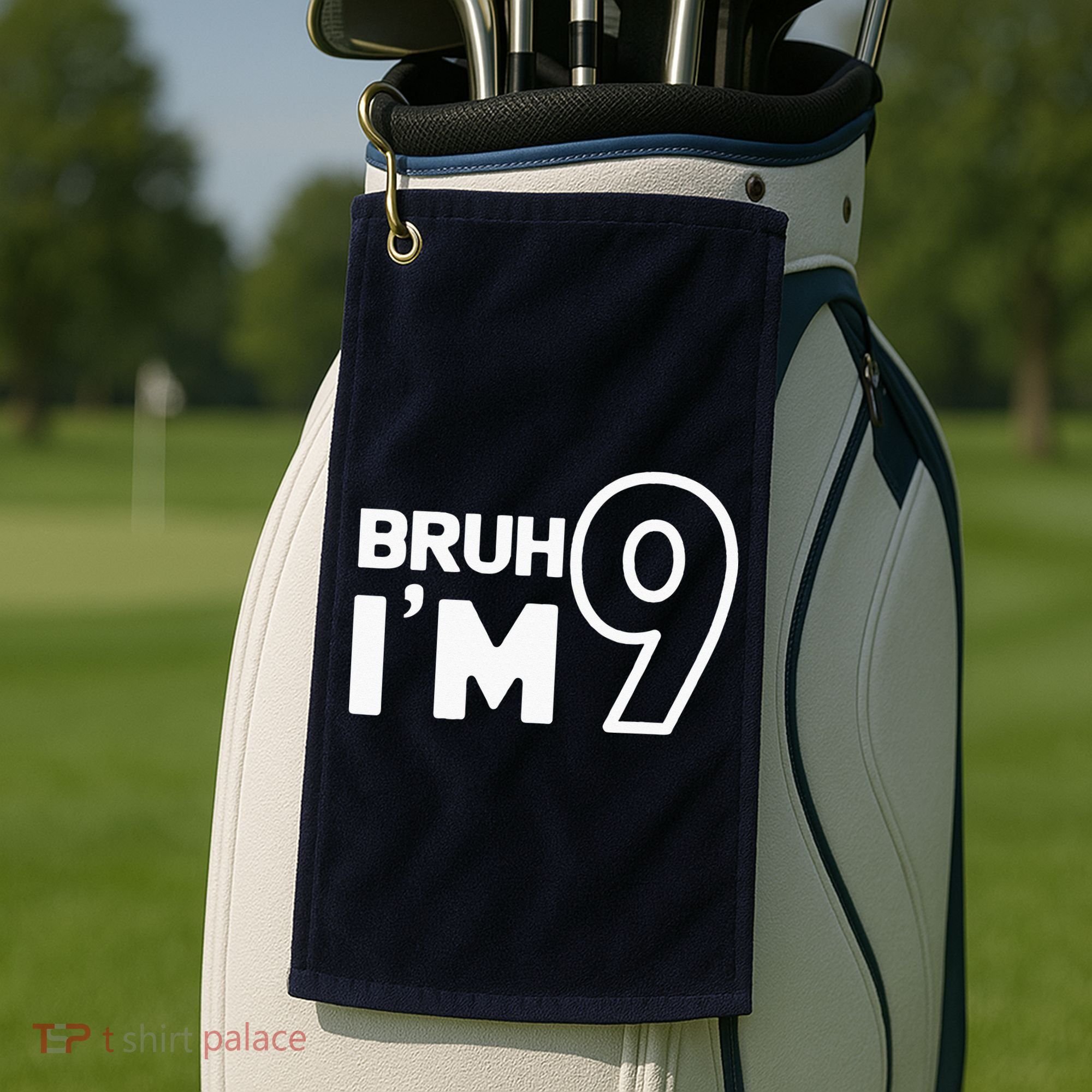 9th Birthday Bruh I’m 9 Year Old Nine Nineth Party Golf Towel