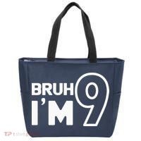 9th Birthday Bruh I’m 9 Year Old Nine Nineth Party Tote Bag thumb 0