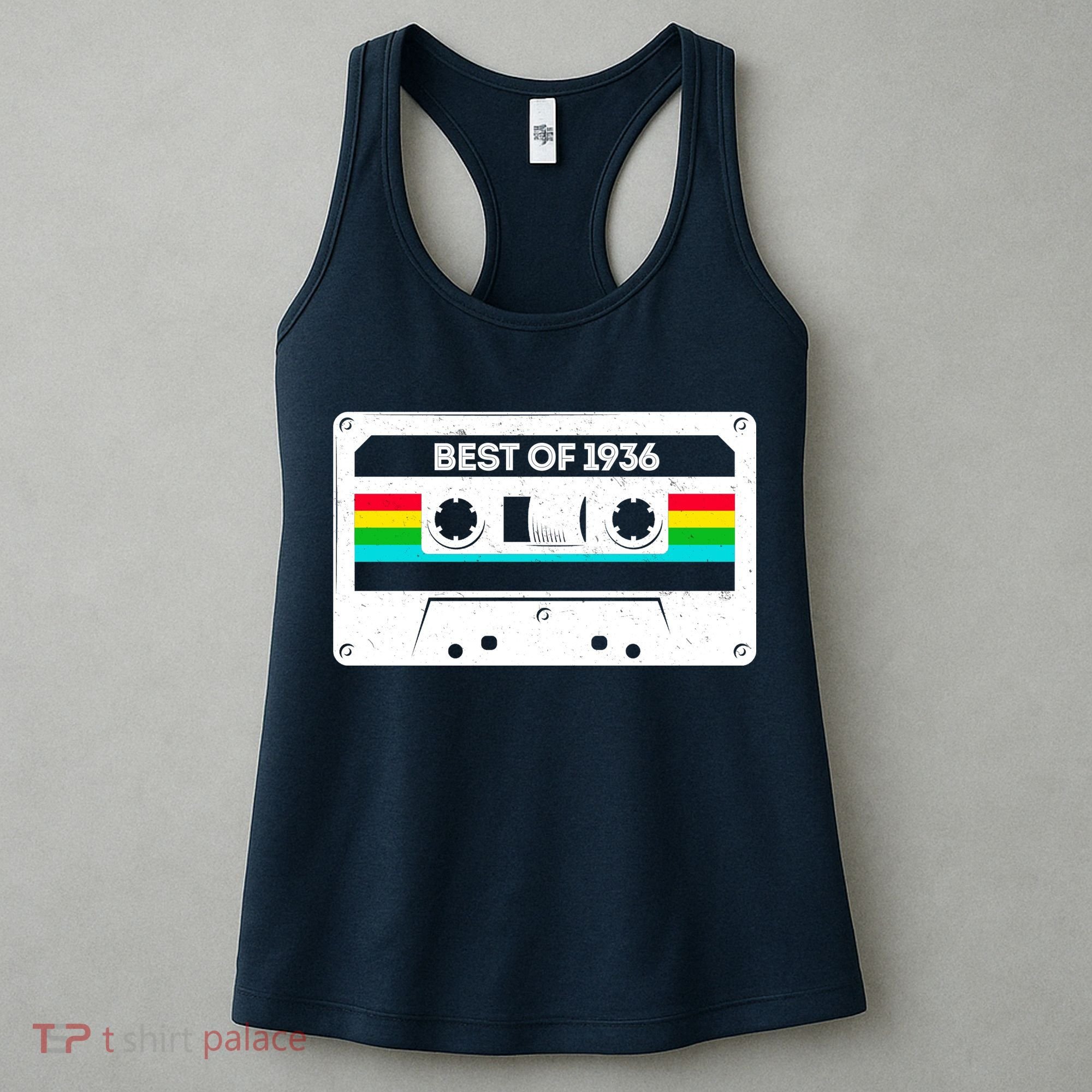 90th Birthday Best Of 1936 Cassette Mix Tape  Women's Tank Top