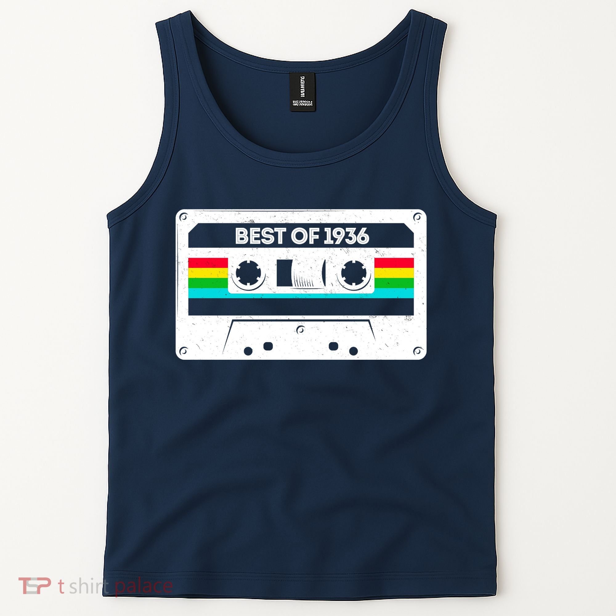 90th Birthday Best Of 1936 Cassette Mix Tape  Tank Top