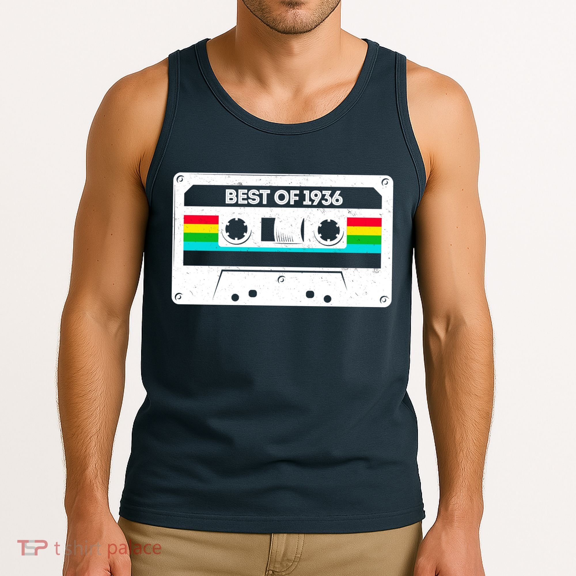 90th Birthday Best Of 1936 Cassette Mix Tape  Tank Top