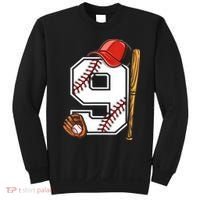9th Birthday Baseball Big Number Nine 9 Year Old Boy Gir Sweatshirt thumb 0
