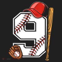 9th Birthday Baseball Big Number Nine 9 Year Old Boy Gir Beanie thumb 2