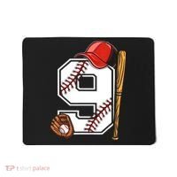 9th Birthday Baseball Big Number Nine 9 Year Old Boy Gir Mousepad thumb 0