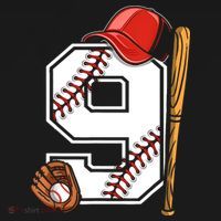 9th Birthday Baseball Big Number Nine 9 Year Old Boy Gir Baby Bodysuit thumb 2