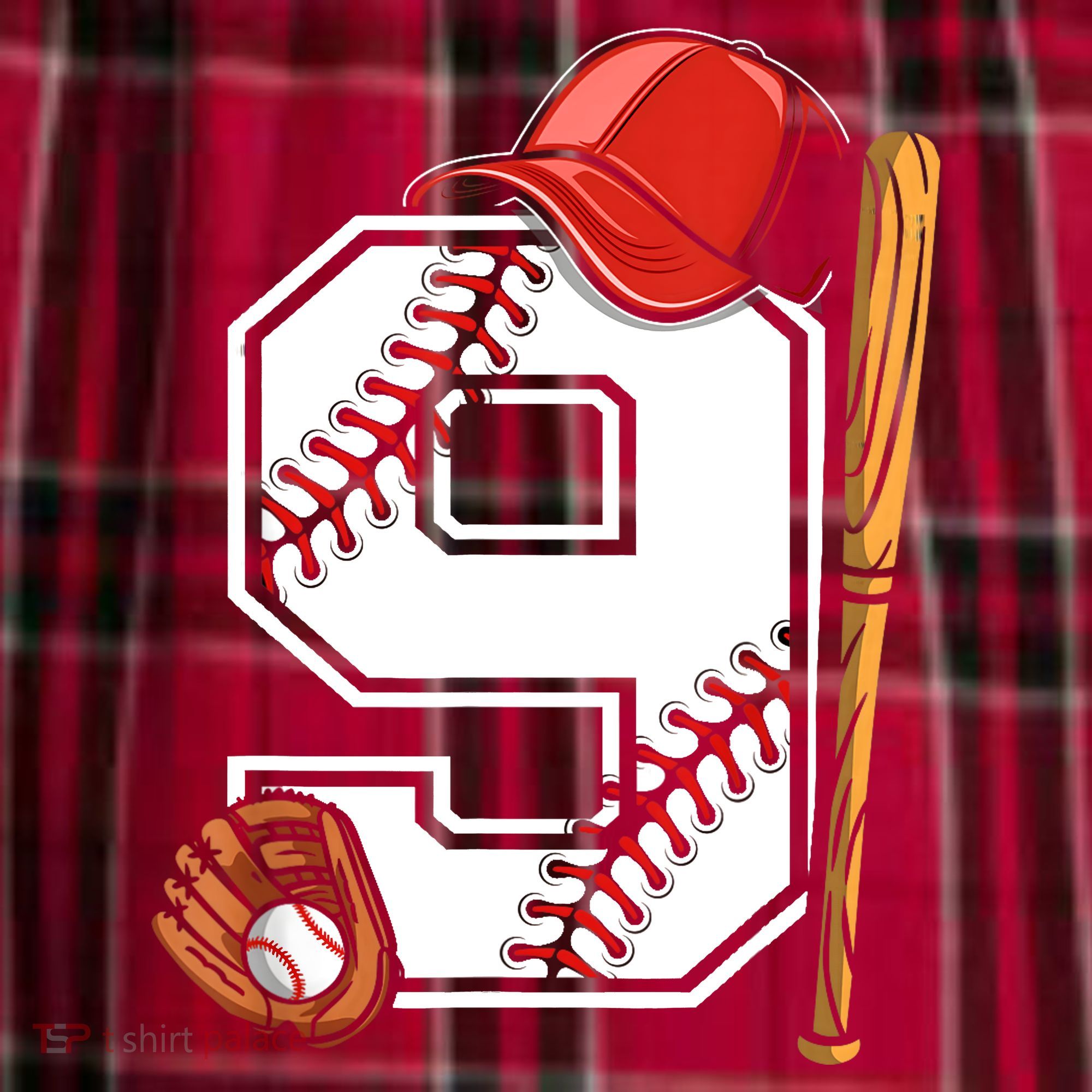 9th Birthday Baseball Big Number Nine 9 Year Old Boy Gir Men's Flannel Plaid Pajama Pants
