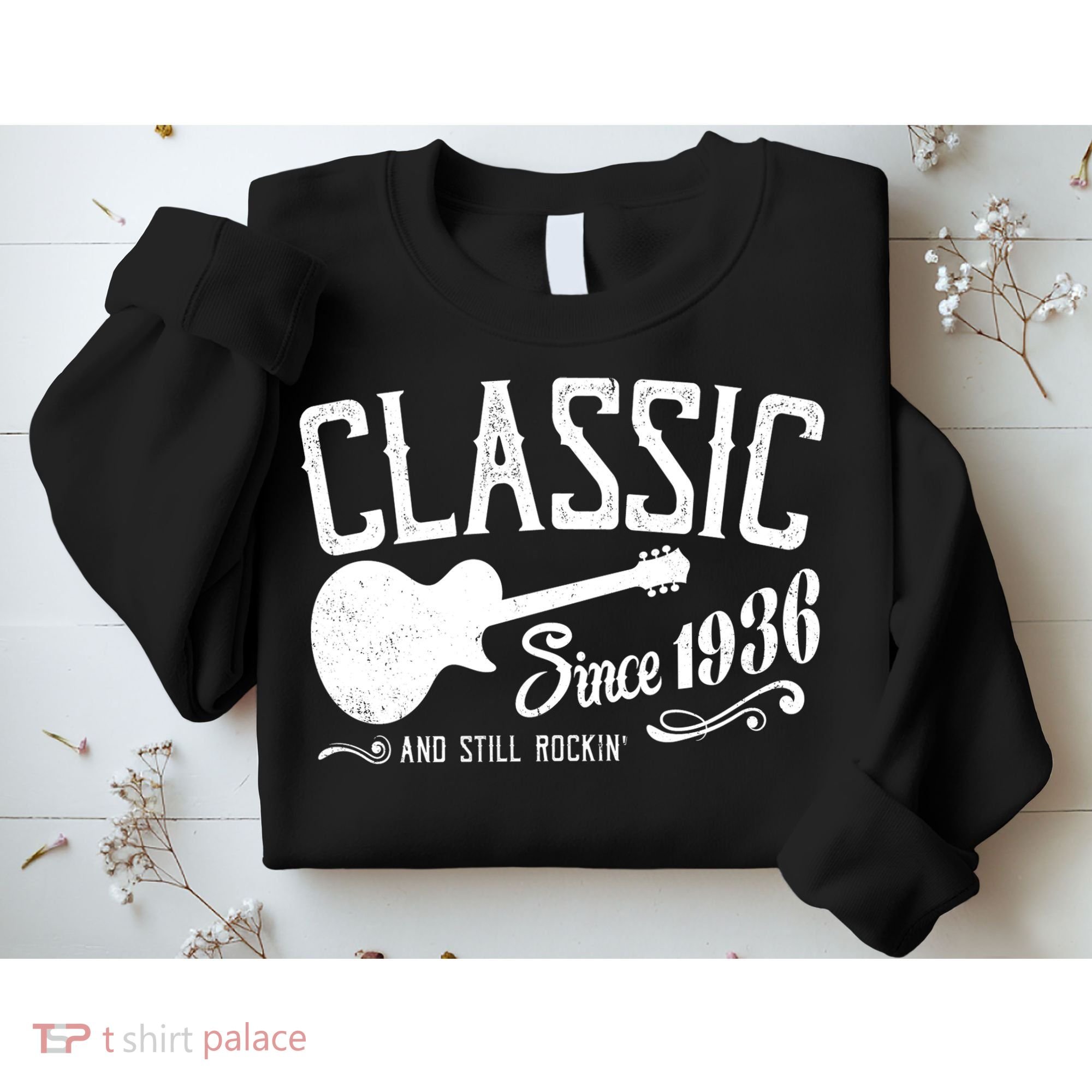 90th Birthday Classic Guitar Since 1936 And Still Rockin Sweatshirt