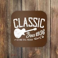 90th Birthday Classic Guitar Since 1936 And Still Rockin Coaster thumb 0
