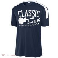 90th Birthday Classic Guitar Since 1936 And Still Rockin Sport-Tek Competitor United Soccer Jersey thumb 2