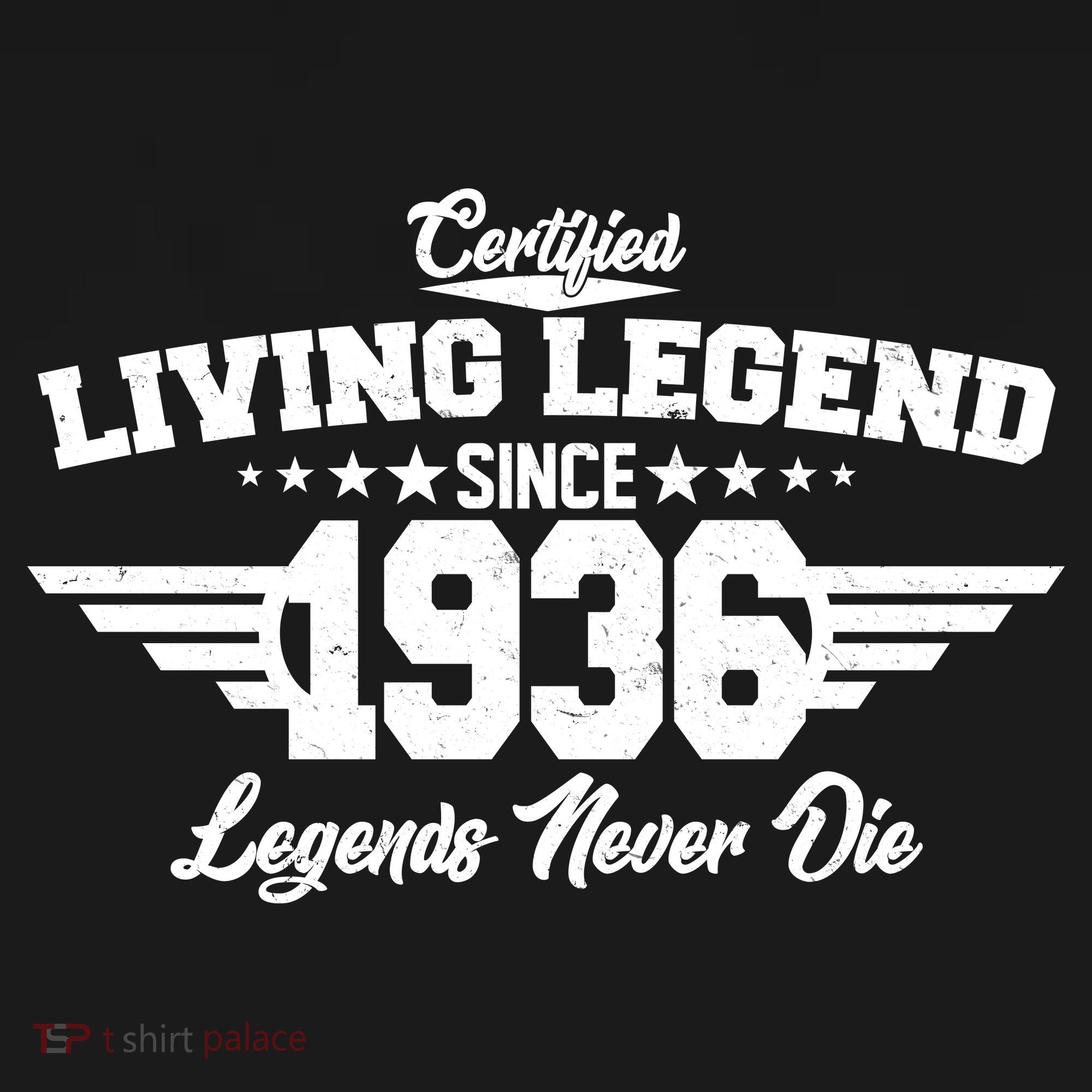 90th Birthday Certified Living Legend Since 1936 Legends Never Die USA-Made Doggie Bandana