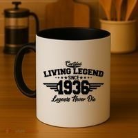 90th Birthday Certified Living Legend Since 1936 Legends Never Die Coffee Mug thumb 4