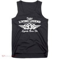 90th Birthday Certified Living Legend Since 1936 Legends Never Die Tank Top thumb 0