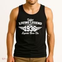 90th Birthday Certified Living Legend Since 1936 Legends Never Die Tank Top thumb 3