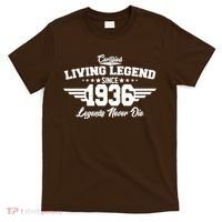 90th Birthday Certified Living Legend Since 1936 Legends Never Die T-Shirt thumb 0