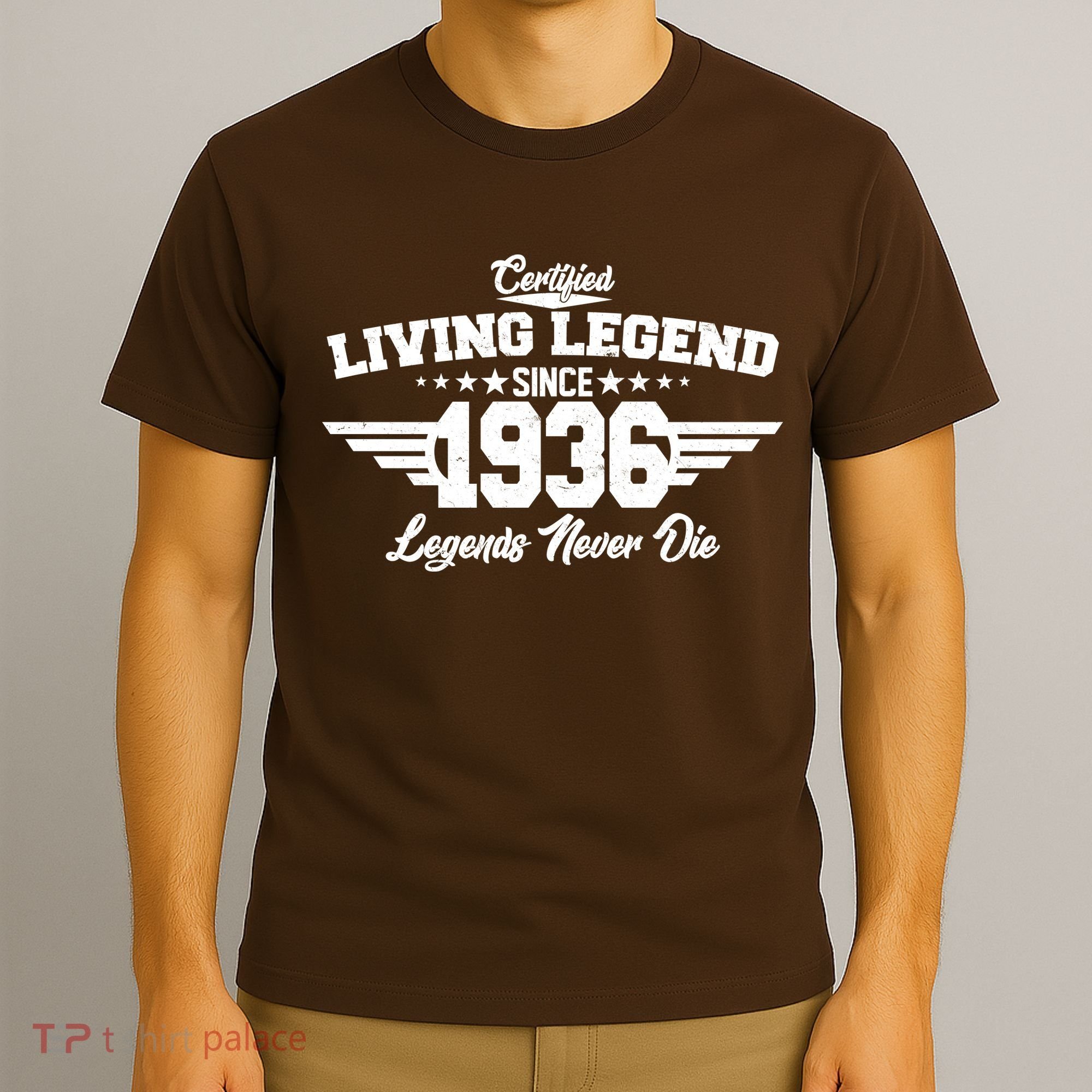 90th Birthday Certified Living Legend Since 1936 Legends Never Die T-Shirt