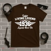 90th Birthday Certified Living Legend Since 1936 Legends Never Die T-Shirt thumb 5