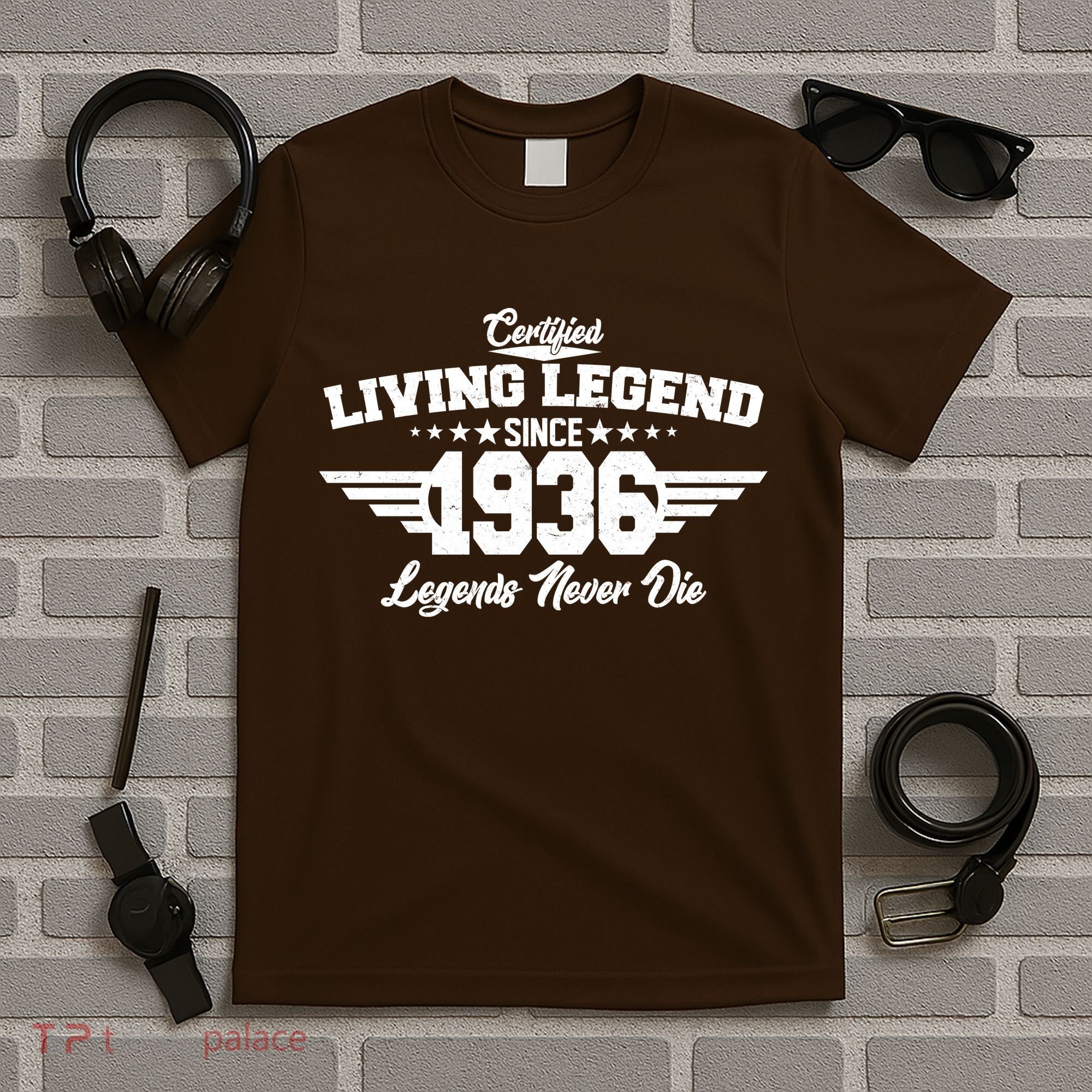 90th Birthday Certified Living Legend Since 1936 Legends Never Die T-Shirt