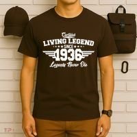 90th Birthday Certified Living Legend Since 1936 Legends Never Die T-Shirt thumb 6