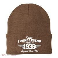 90th Birthday Certified Living Legend Since 1936 Legends Never Die Beanie thumb 0