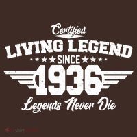 90th Birthday Certified Living Legend Since 1936 Legends Never Die Coaster thumb 2