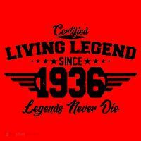 90th Birthday Certified Living Legend Since 1936 Legends Never Die Santa Hat thumb 1