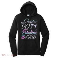90th Birthday Chapter 90 Fabulous Since 1936 Rhinestones Diamonds Women's Hoodie thumb 0