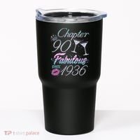 90th Birthday Chapter 90 Fabulous Since 1936 Rhinestones Diamonds Tumbler thumb 0