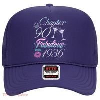 90th Birthday Chapter 90 Fabulous Since 1936 Rhinestones Diamonds Hat thumb 0