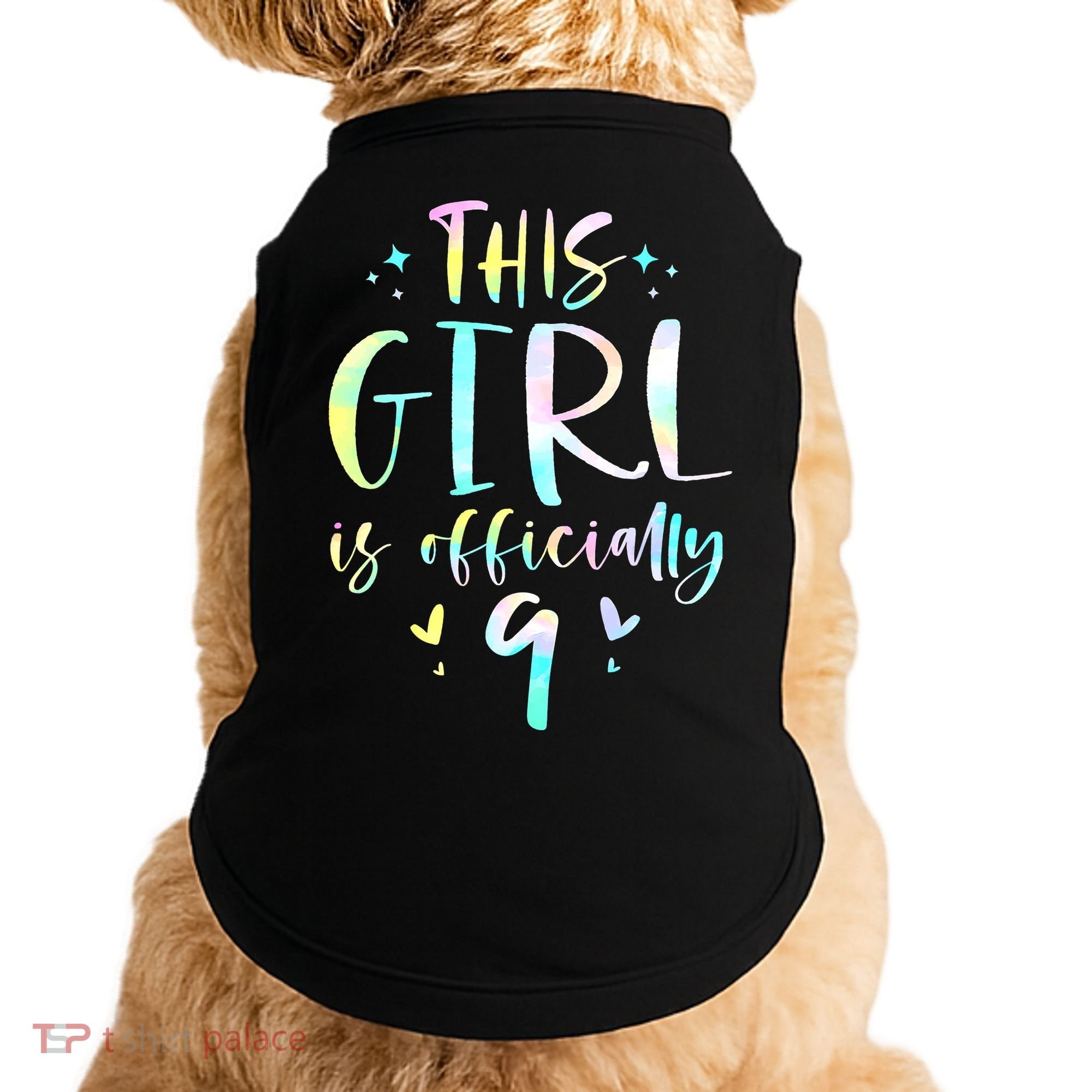9th Birthday For Girls 9 Years Old Being Awesome Gift Doggie Tank
