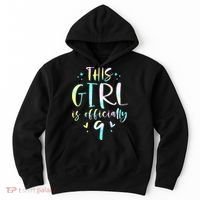 9th Birthday For Girls 9 Years Old Being Awesome Gift Hoodie thumb 0