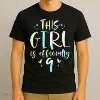 9th Birthday For Girls 9 Years Old Being Awesome Gift T-Shirt thumb 3