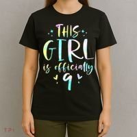 9th Birthday For Girls 9 Years Old Being Awesome Gift T-Shirt thumb 4