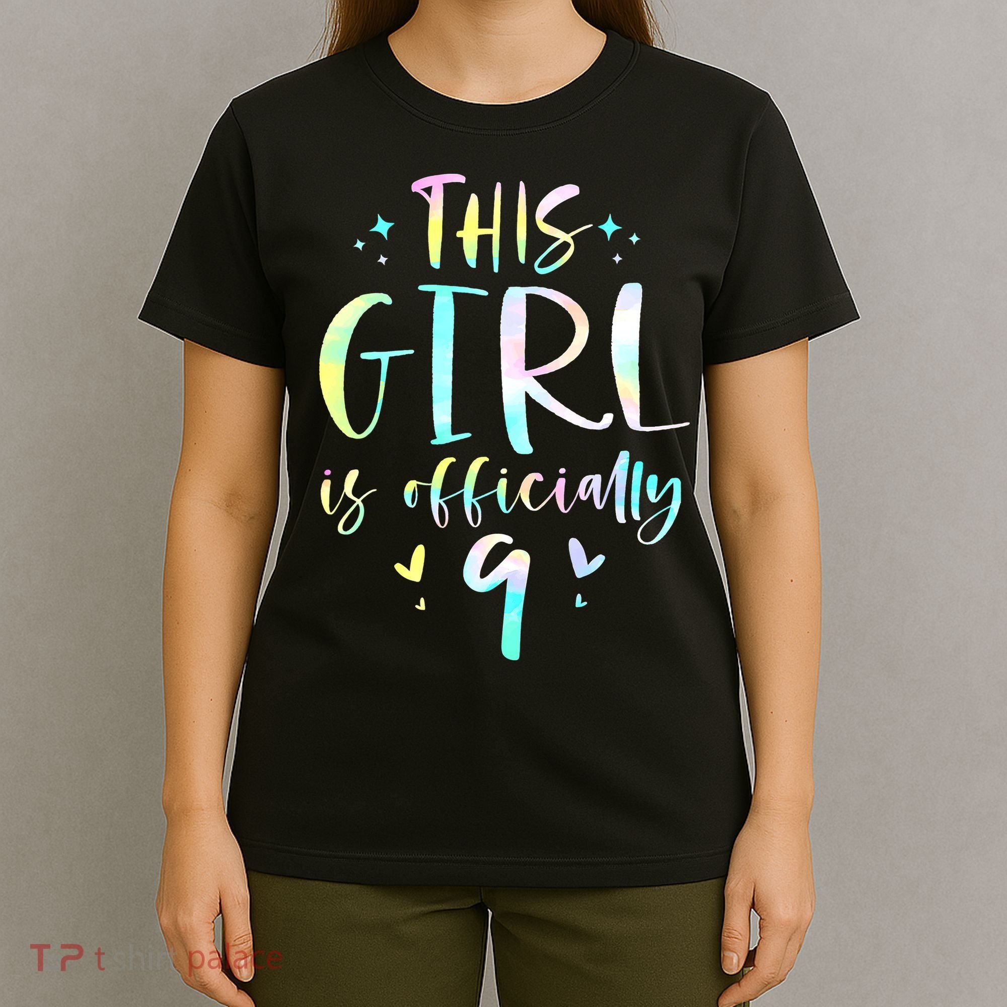 9th Birthday For Girls 9 Years Old Being Awesome Gift T-Shirt