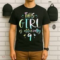 9th Birthday For Girls 9 Years Old Being Awesome Gift T-Shirt thumb 6