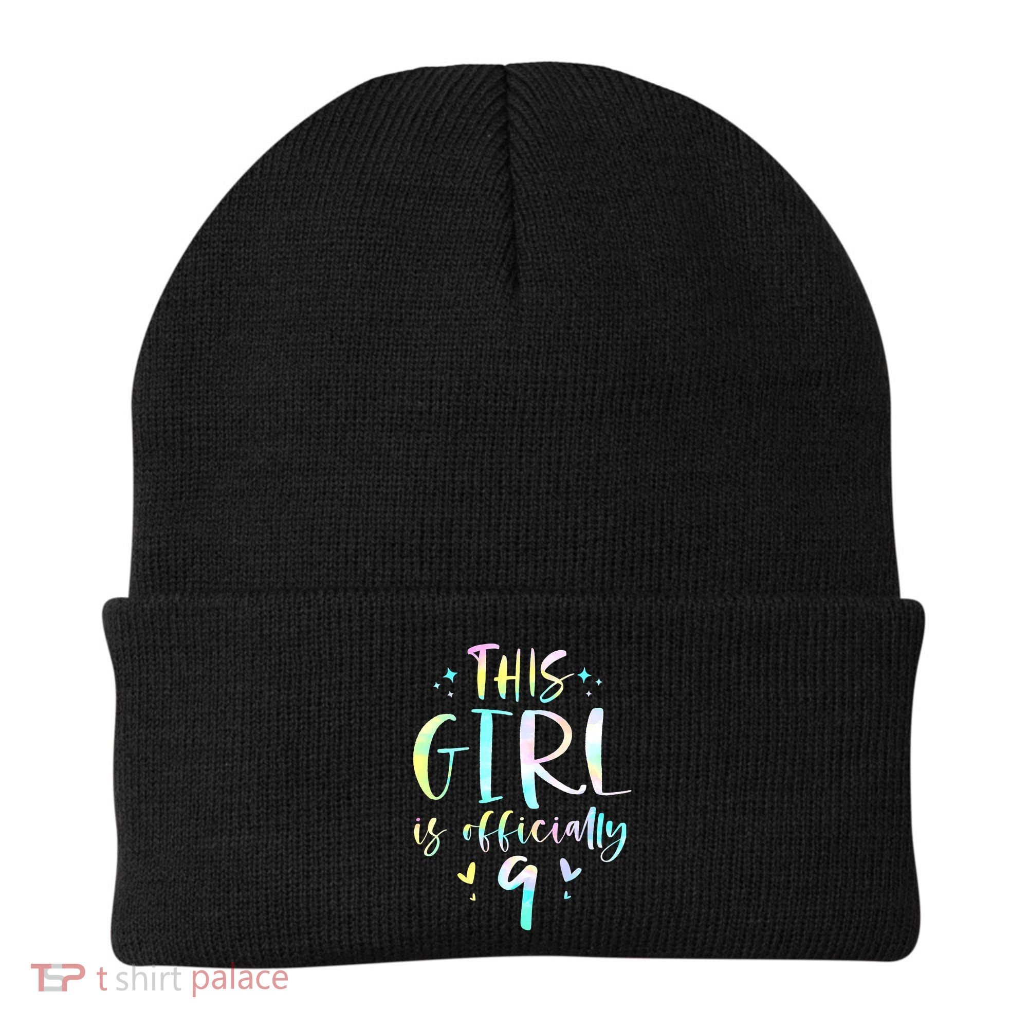9th Birthday For Girls 9 Years Old Being Awesome Gift Beanie