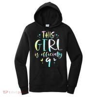 9th Birthday For Girls 9 Years Old Being Awesome Gift Women's Hoodie thumb 0