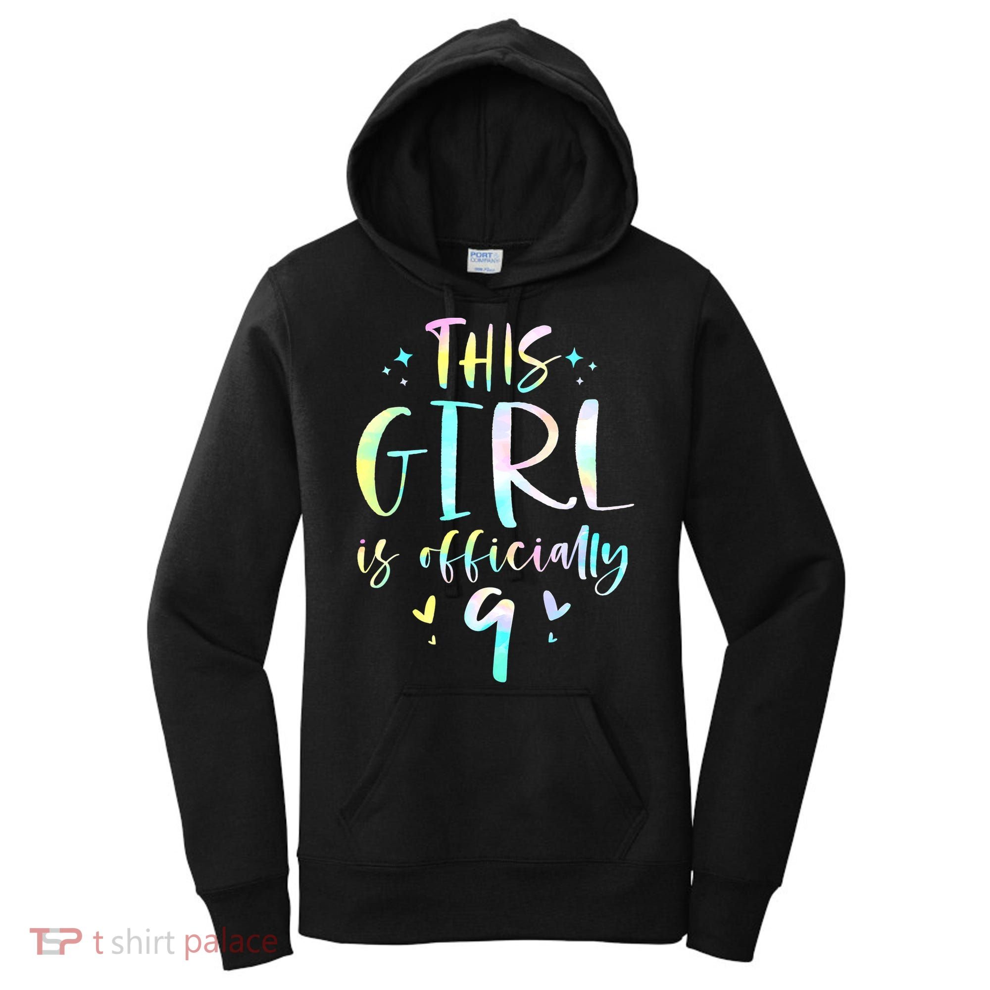 9th Birthday For Girls 9 Years Old Being Awesome Gift Women's Hoodie