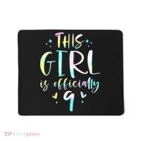 9th Birthday For Girls 9 Years Old Being Awesome Gift Mousepad thumb 0