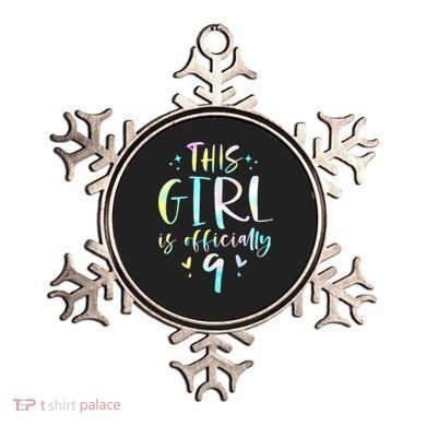 9th Birthday For Girls 9 Years Old Being Awesome Gift Ornament