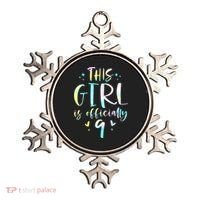 9th Birthday For Girls 9 Years Old Being Awesome Gift Ornament thumb 0