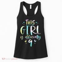 9th Birthday For Girls 9 Years Old Being Awesome Gift Women's Tank Top thumb 0